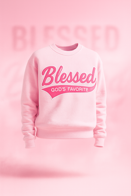 Blessed Awareness Crewneck Pink